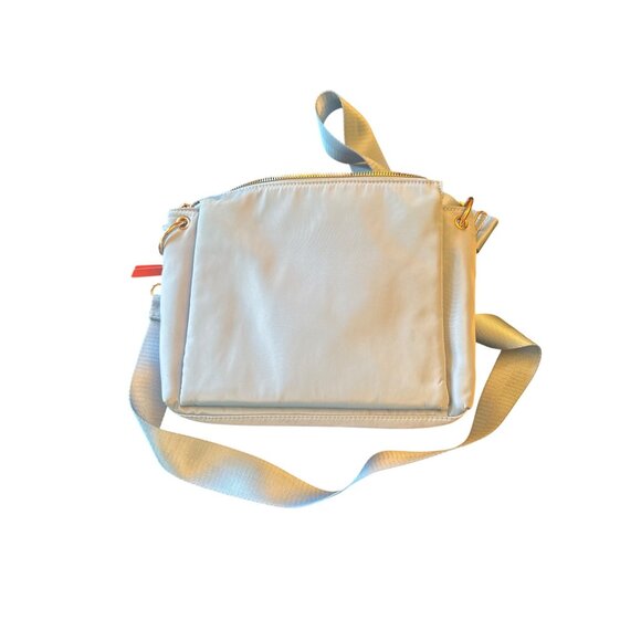 Mersi Light Blue Nylon Crossbody Bag With Adjustable Strap & Front Zipper Pocket - Picture 4 of 4